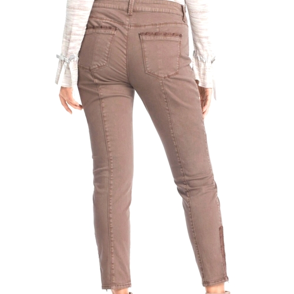 WHBM Jeans | Chevron |  Zipper Hem | Skinny Jeans | White House Black Market - Picture 2 of 16